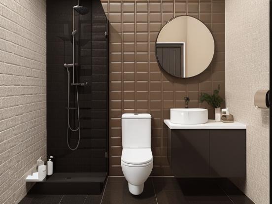 Modern bathroom closeup render