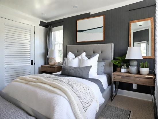 Serene grey bedroom decor