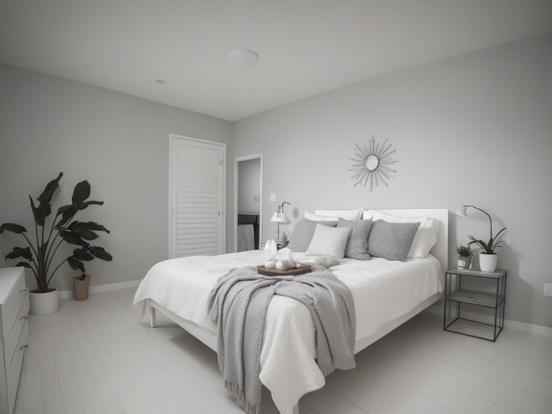 soft neutrals guest room