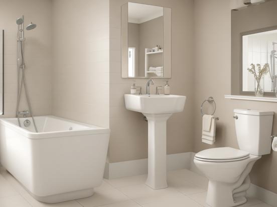 White toilet bathtub design