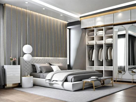 Elegant modern bedroom interior