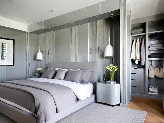 Serene grey blue bedroom