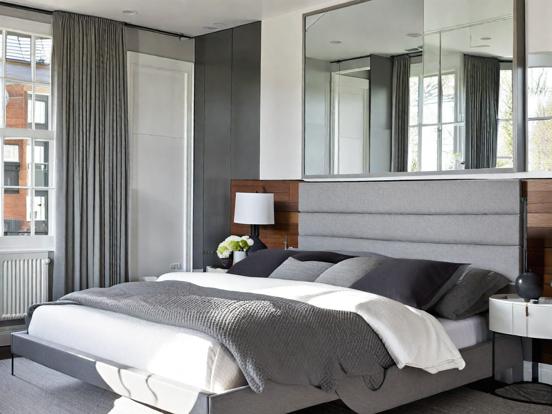 Serene grey bedroom design