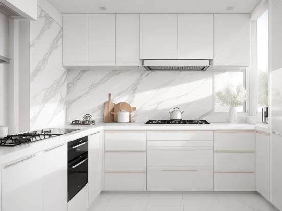 Luxury kitchen closeup render