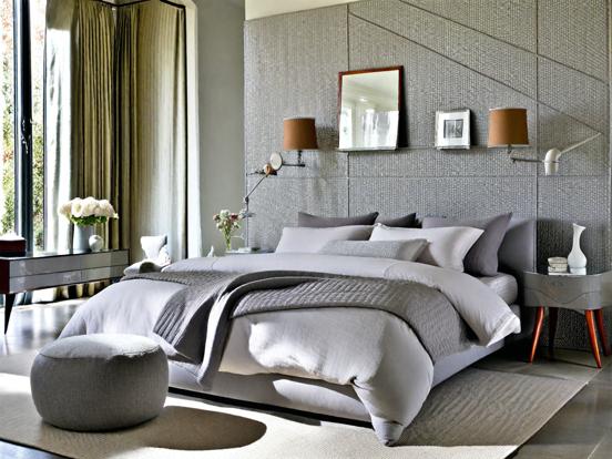 Cozy serene grey bedroom decor