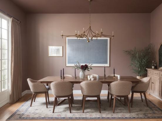 Earthy toned dining room