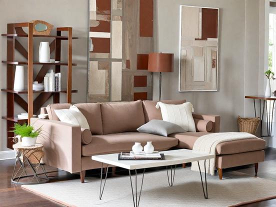 Modern living room mid-century decor