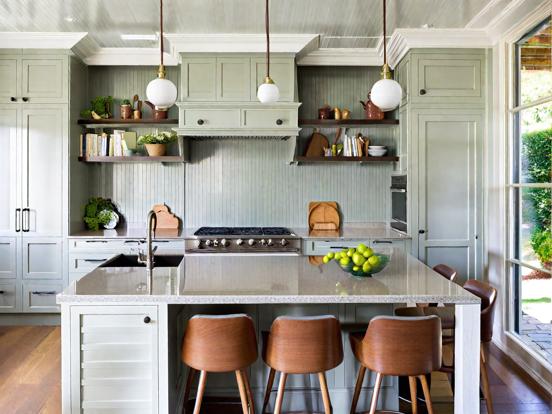 Many chairs kitchen island