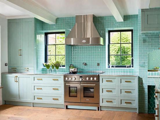 Teal luxury kitchen design