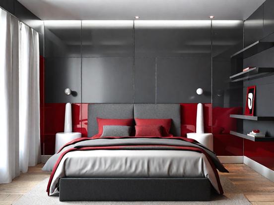 Red black bedroom Peugeot Onyx