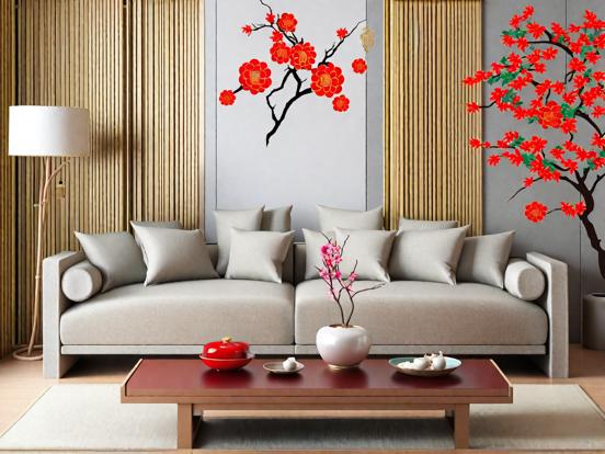 Asian style living room decor