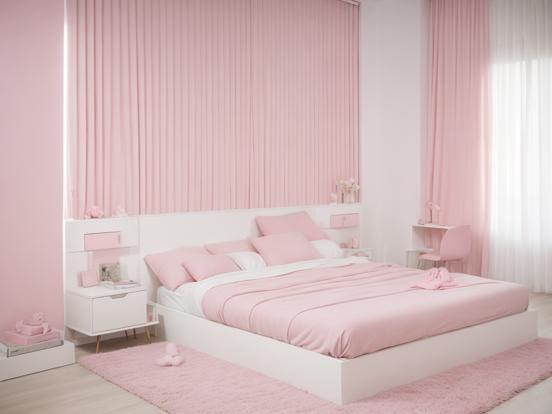 Girly pink bedroom decor