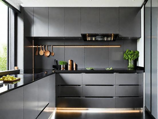 Luxury dark bespoke kitchen