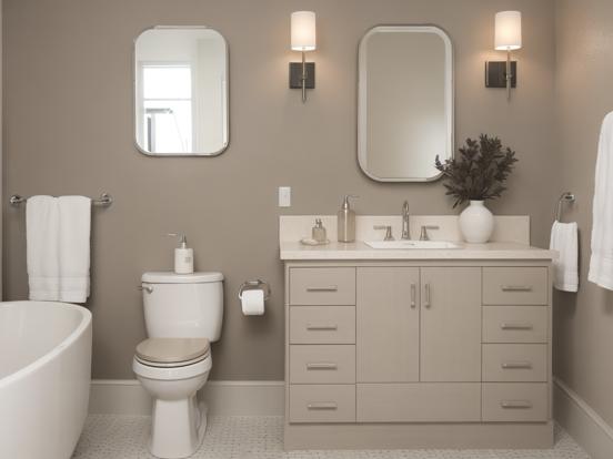 Beige Grey Black Bathroom Ideas