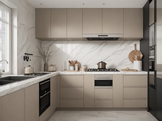 Luxury kitchen 3D render