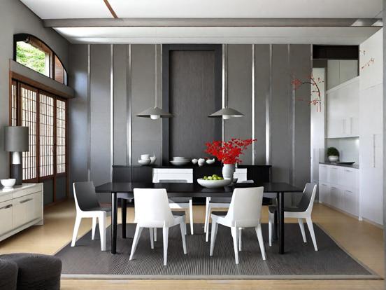 Asian style dining room decor