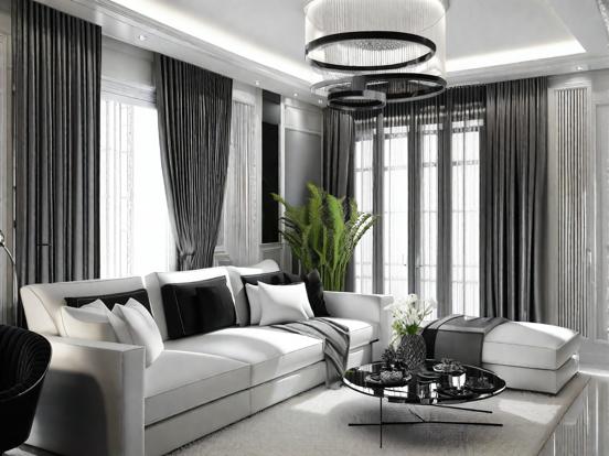 Living room with luxury decor