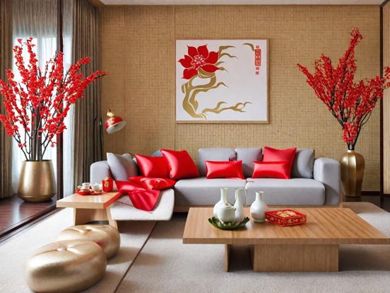 Asian style living room decor