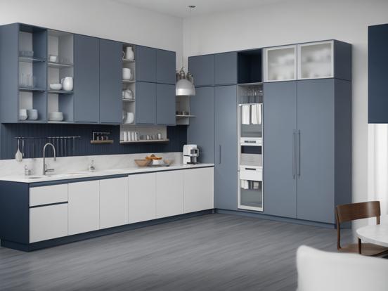 Luxury blue grey kitchen design