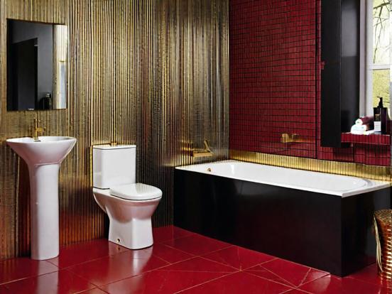 Red gold luxury bathroom design