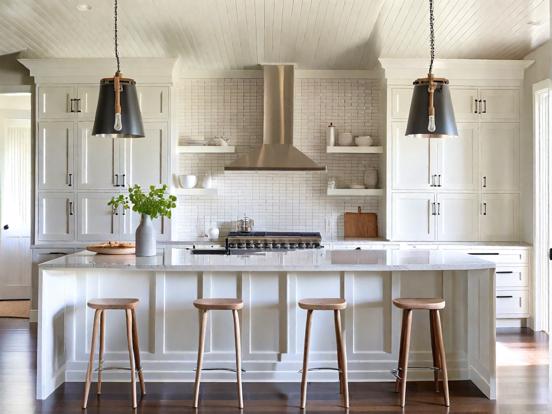 Modern kitchen island setup