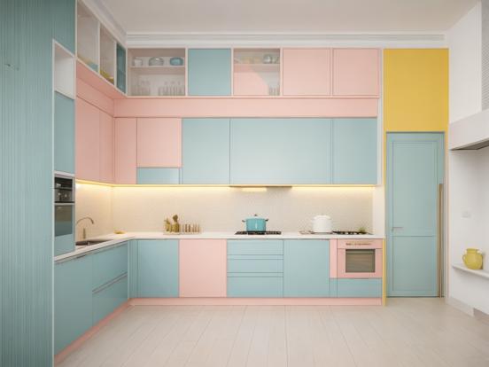 Modern kitchen pastel colors