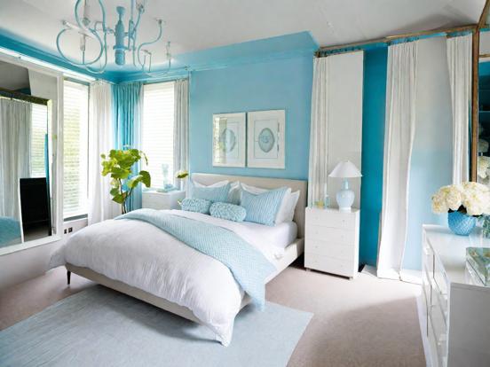 light blue bedroom