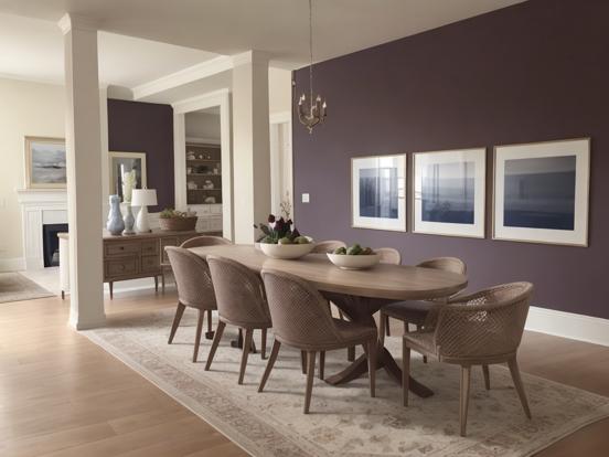 Bright plum dining room set