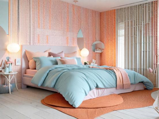 Girly pastel bedroom decor