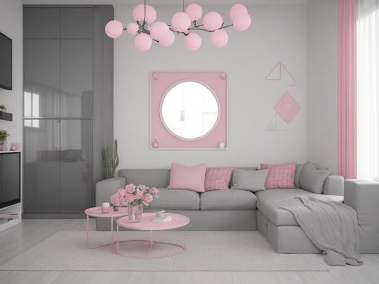 Bright living room pastels