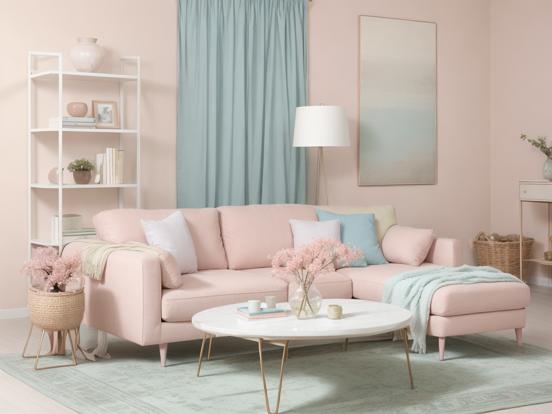 Bright pink living room decor