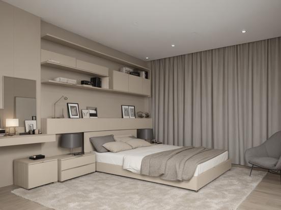 Minimalist serene bedroom design