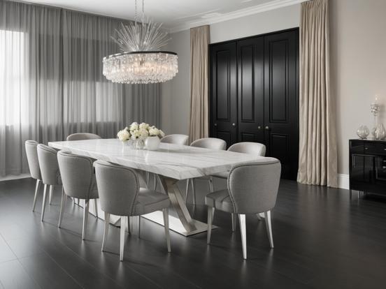 Elegant dark dining room set