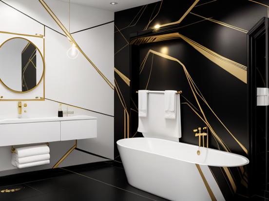 Luxury gold marble bathroom