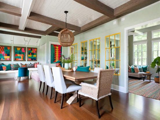 Vibrant dining room decor