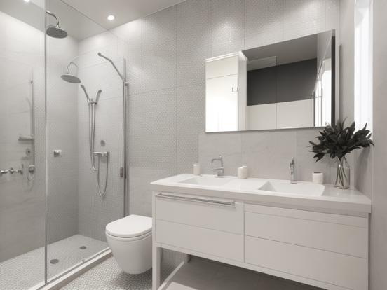 Modern white bathroom closeup