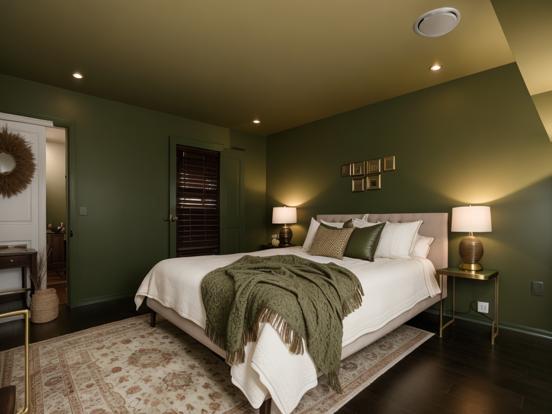 Dark Forest Green Guest Room Ideas