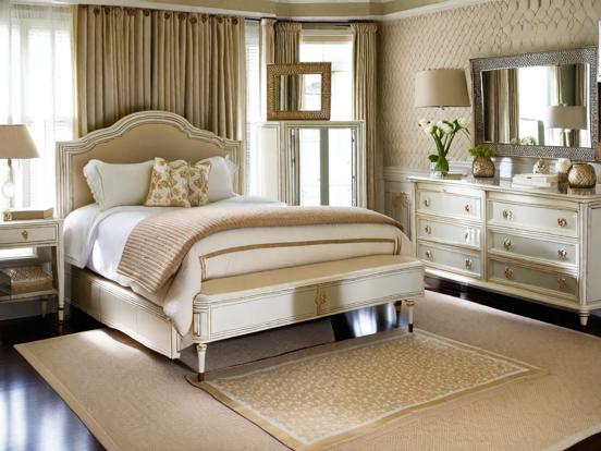 Serene cream gold bedroom decor