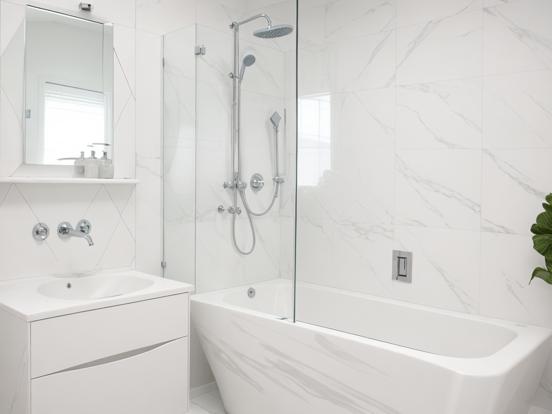 White marble bathroom design