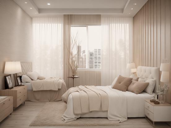 Serene cream bedroom decor