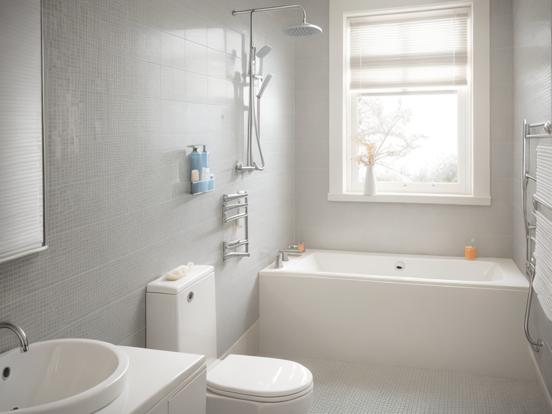 White modern bathroom interior