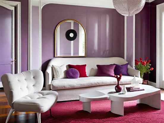 Purple and Red Living Room Ideas