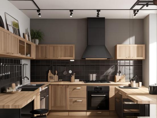 3D kitchen render VRAY