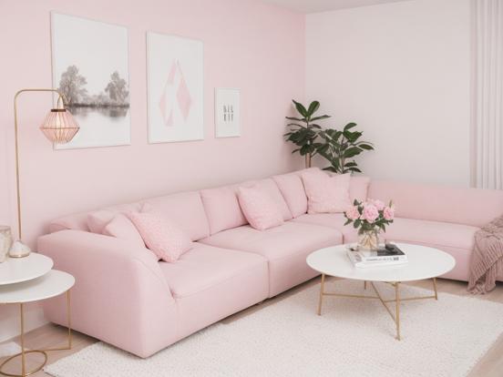 Bright pink living room decor