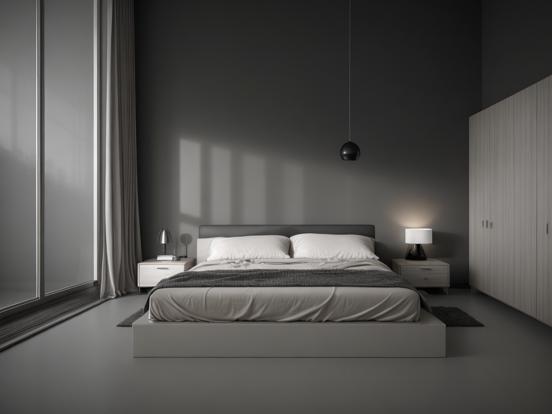 black grey and silver bedroom