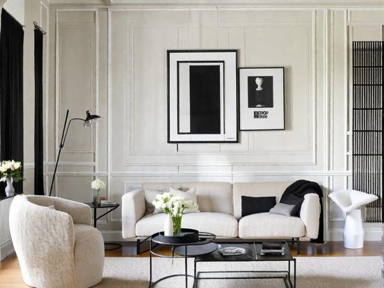 Chic B&W Arafed Living Room