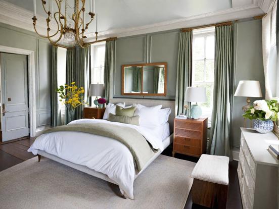 Serene neoclassical bedroom