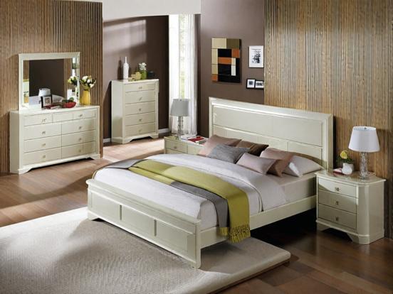 Elegant beige bedroom decor