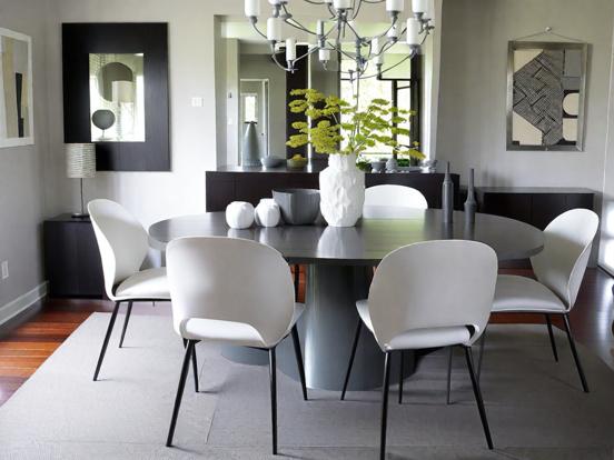 Modern dining room with decor