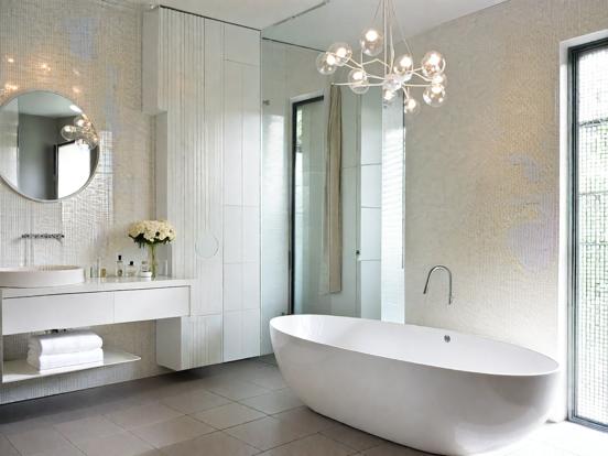 Luxury white gold bathroom